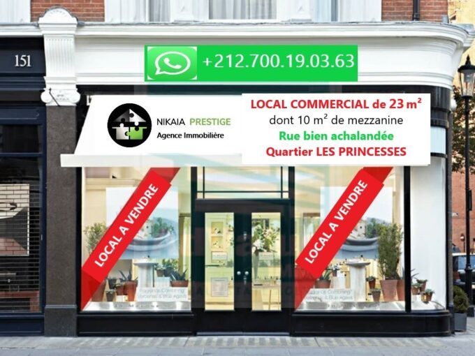 Vente-Local-Commercial-de-23-m²-dont-10-m²-mezzanine-quartier-les-PRINCESSES-Casablanca