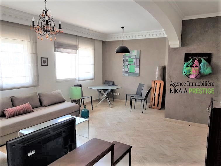 Location Appartement meublé de 88 m² avec Terrasse, 2 chambres, quartier Bourgogne, Casablanca 1 (4)