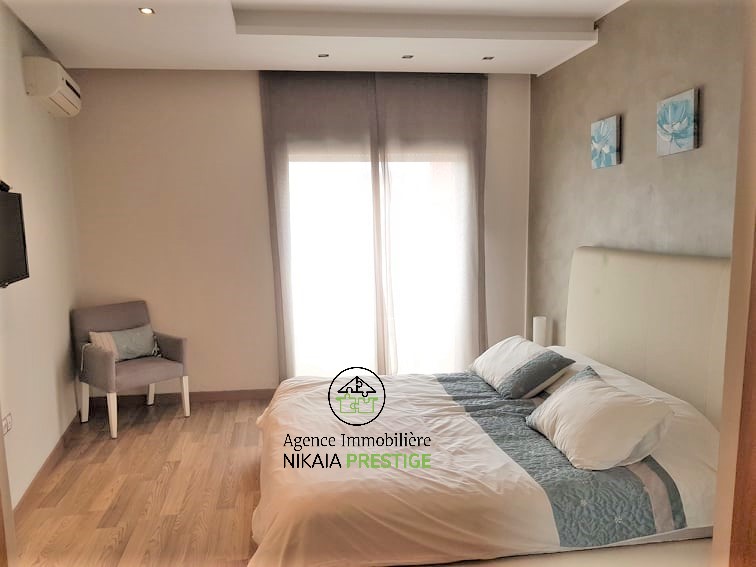 Location appartement meublé de 114 m² avec une terrasse, 2 chambres, parking, quartier Gauthier, Casablanca 1 (6)